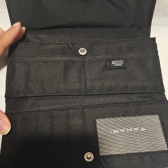 Tahari Black Floral Wallet - Picture 5 of 5